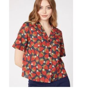 Princess Highway Red and Black Button Down Shirt